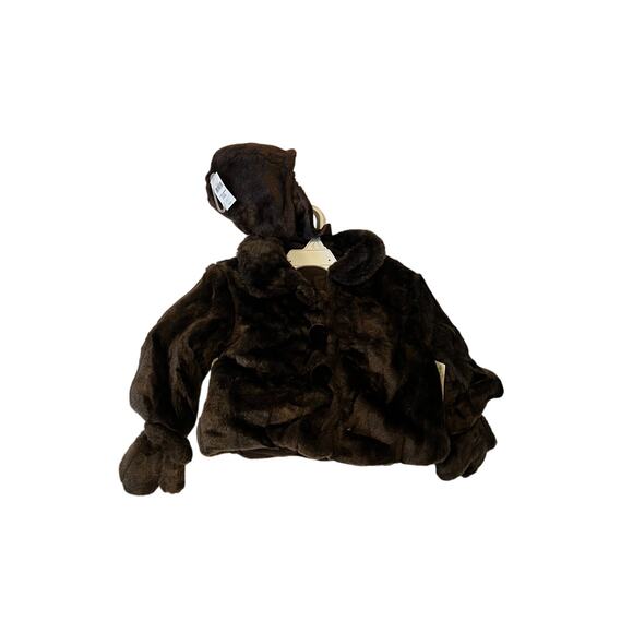 Bebe D Amour Fur Like Winter Hooded Jacket  24m - Picture 1 of 5